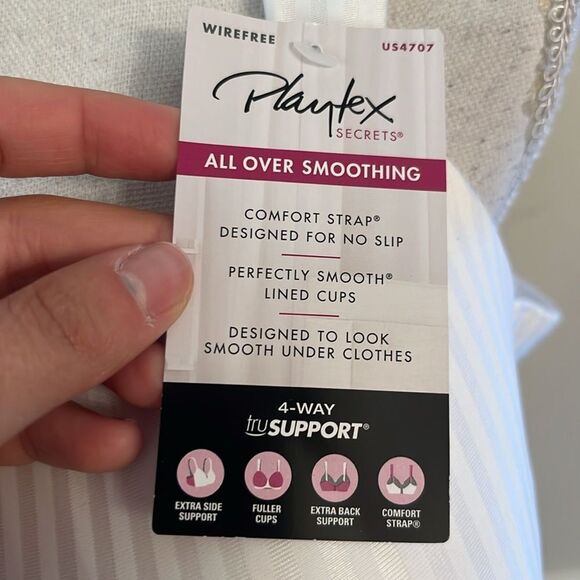 NWT Playtex Secrets Wirefree Bra - Picture 2 of 6